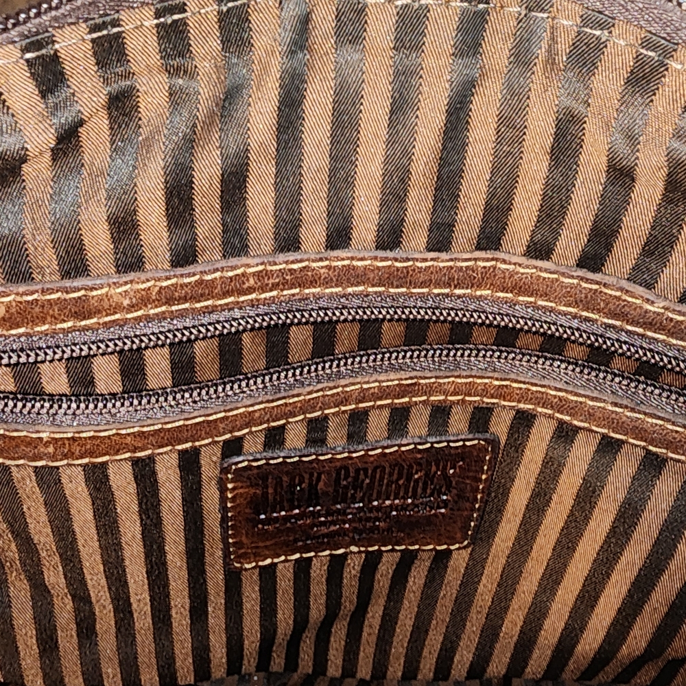 Jack Georges Voyager Hobo Crossbody Leather Bag - Picture 7 of 13